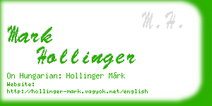mark hollinger business card